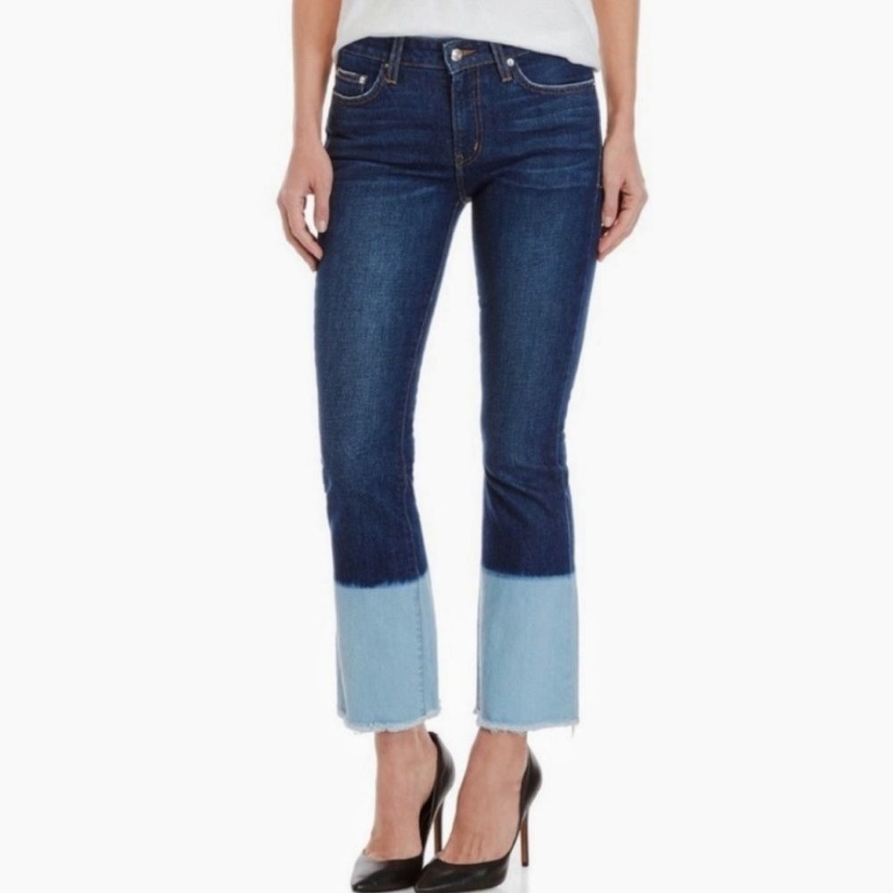 NWT! $265 DEREK LAM IO CROSBY DENIM JANE Ombré Jeans 30 Dark Wash Indigo‎